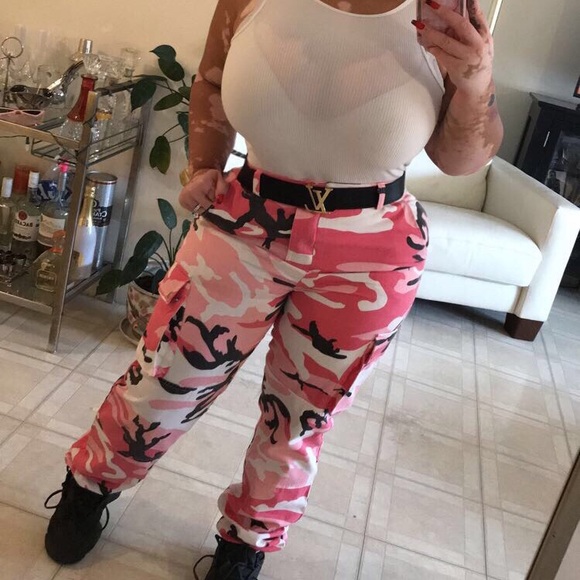 missguided pink camo pants